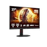 AOC Gaming U27G4R - 27 Zoll Ultra HD Monitor, 160 Hz, 1 ms, G-Sync comp., HDR400 (3840x2160, 2X HDMI 2.1, 1x DisplayPort 1.4, USB Hub) schwarz-rot
