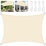 MZJAUVF Sonnensegel, 2 x 3M Sonnensegel Rechteckig, Wasserdicht Sonnenschutz, Sonnensegels Balkon UV Schutz, Dauerhaft Sonnensegels 4 * 1.5m Seilek, Sonnensegelss für Terrasse, Balkon, Garten, Outdoor