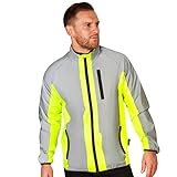 BTR Reflektierende Laufjacke und Fahrradjacke Herren mit Reflektor - XL 112-117 cm. Gelb