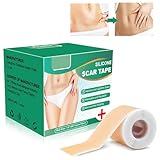 Silikonpflaster Für Narben Narbenpflaster Silicone Scar Tape Silikonpflaster für Narben Scar Tape Ultradünn Weich und Atmungsaktiv Geeignet für Verbrennungen und Kaiserschnittnarben (4 * 150 Cm)