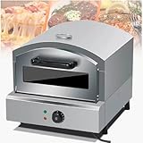 XUXIAO Kommerzieller Pizzaofen für die Arbeitsplatte, elektrischer Pizzaofen aus Edelstahl, 2000 W, elektrischer Pizzaofen aus Edelstahl, zum Backen von Brezeln im Restaurant zu Hause