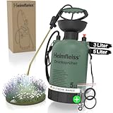 Heimfleiss® Drucksprüher 5 Liter | Pumpsprühflasche Garten & Auto | Sprühflasche Pflanzen 5 L | Gartenspritze Drucksprüher 5L | Pump Spritzflasche Rückenspritze Pflanzensprüher für mittlere Gärten