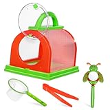 WHAMVOX Outdoor Abenteuer Teilig aus Robustem Kunststoff mit Schmetterlingsnetz Insektenfänger Vergrößerungsglas und Bug Catching Tongs für Spielerische Naturerkundung und Kreative