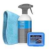 Auto Lackreinigung Set | Petzoldt's Reinigungsknete Blau 100 Gramm + Koch Chemie Clay Spray Gleitmittel 500ml | Lackknete zur Entfernung von Flugrost Harz Teerflecken vom Autolack