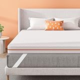 BedStory 10cm Höhe Topper 200x200cm H3/H4 aus Kupferionen Schaumkern, Geeignet für Allergiker, Waschbarer Bezug, Öko-TEX® Zertifiziert Matratzentopper für Boxspringbett Wohnmobil und Schlafsofa