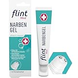 flint Med Narbengel – Narbensalbe mit integriertem Narbenoller, macht Narben geschmeidiger und glatter, für frische und alte Narben, vegan, transparent und hautpflegend, 17 ml