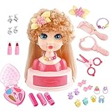 Generisch Stylingpuppenkopf Frisierkopf | Frisuren Styling & Schmink-Set,Flechten Styling Üben Mit Haarklammern Für Kinder 3-6 Jahre