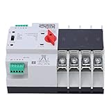 Automatischer Transferschalter-Controller mit doppelter Leistung für Haushaltsgeräte AC230V, 4P Hutschiene Notstrom Netz Umschalter Netzfreischalter Lastumschalter (125A)