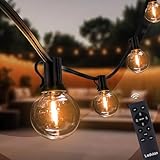 Ledvion - Lichterkette, 42M Dimmbar, 75x E12 LED Lampe, wasserdicht IP44, 22.5W, 2700K, Außenlichterkette