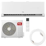TCL Split Klimaanlage 24000 BTU (7,0 kW) Modell: BreezIN mit Sprachsteuerung, WIFI für Räume bis 70m² 4 in 1: Heizen, Kühlen, Entfeuchten, Ventilieren inkl. 8°C Frostschutzmodus, Eco- & Turbomodus