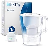 BRITA Aluna Filterkaraffe weiß (2,4 l) inkl. 1 Maxtra Pro All-in-1 Kartusche - Karaffe mit LED für Kühlschrank - jetzt in nachhaltiger Smart Box Verpackung