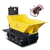 BAMATO Mini Raupendumper MTR-300RC mit Fernsteuerung | 300kg Zuladung | Steuerbar komplett über Fernbedienung | Elektroantrieb | 750W Motorleistung | Hydraulisch Kippfunktion | Minidumper