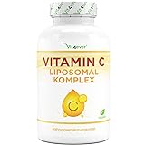 Liposomales Vitamin C - 240 vegane Kapseln - Premium: Hochdosiert mit 1000mg reinem Vitamin pro Tag - Besonders hohe Bioverfügbarkeit – Laborgeprüft