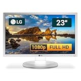 LG 23MB35PY-W 23 Zoll Business Computer Monitor, Desktop Gaming Monitor, Full HD (VGA - DisplayPort - DVI - Lautsprecher - USB-HUB - VESA), PC Bildschirm, alabastergrau