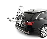 Fabbri E-Bike Transport Rack für 2 Elektrofahrräder, 45 kg Traglast, Aluminium, Einfache Schnappmontage, Pkw Heck