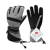 Vihir Winterhandschuhe Skihandschuhe Herren & Damen Thermo Handschuhe, Wasserdichte Touchscreen 3M Thinsulate Warm Fahrradhandschuhe, Eisfischen, Skifahren, Radfahren, Snowboard Winddichte Skihandsche