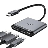 USB C HDMI Adapter 3 in 1 Multiport Hub aus Aluminium mit PD 100W, USB 3.0, 4K HDMI, kompatibel für MacBook Pro/Air, iPad Pro, Samung S23/S20, Huawei, Surface Pro usw.