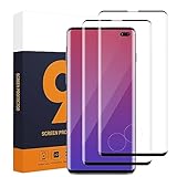 Carantee 2 Stück Schutzfolie für Panzerglas für Samsung Galaxy S10 Plus, 3D-Volle Bedeckung Kristallklar Samsung S10 Plus Gehärtetem Glas, Keine Luftblasen Splitterfest S10 Plus Schutzglas