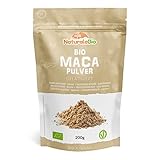 Maca Pulver - 200g Bio Maca Pulver - Natürlich und reines Bio-Produkt - Hergestellt in Peru aus der Maca Wurzel - Gelatiniert - NaturaleBio.