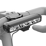 UPPEL Fahrradlicht USB C Ladeanschluss 8000mah 2600 Lumens 5 LEDs 4-Lichtmodi LED Fahrradlich Vorne Wasserdicht Einfache Installation Einstellbar Aluminium Fahrradbeleuchtung für Nacht Reiten-Schwarz