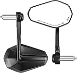 KEMIMOTO CNC Lenkerendenspiegel E-geprüft, 360°Drehbare Motorrad Spiegel 7/8' 22mm Motorradspiegel, Seitenspiegel für Lenker, Rückspiegel Motorrad kompatibal für CB125R Duke 690(2 Stücke)