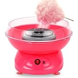SUPERLEX Zuckerwattemaschine Ø 28cm für zuhause, Elektro Zuckerwatte Maschine mit Messlöffel, Cotton Candy Machine inkl. Zubehör, Rosa