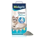 Biokat's Classic fresh 3in1 Katzenstreu mit Cotton Blossom-Duft - Klumpstreu aus Bentonit mit 3 unterschiedlichen Korngrößen - 1 Sack (1 x 10 L)
