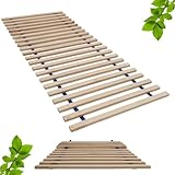 INNOVAHOME FURNITURE BY W Lattenrost 160x200 cm – 22 Leisten aus Massivem Buchenholz x2, Rollrost mit Einer Tragfähigkeit von bis zu 340 kg, Strapazierfähig und Einfache Montage – inkl. Schrauben