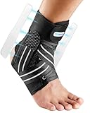 Fitomo Sprunggelenkbandage, Einstellbares Fußbandage mit Abnehmbarem Stabilisator, Fußbandage für Plantarfasziitis, Arthritis, ACL, Gelenkschmerzen, Fersensporn, Sport, 1 Stück