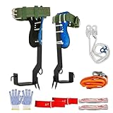 SanBouSi Baumklettern Ausrüstung Set Baumkletter Werkzeug Steigeisen Tree Climbing Spike Fallschutz Seil Rescue Belt Kletterausrüstung für Bergsteigen Baumklettern Outdoor