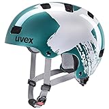 uvex kid 3 - robuster Kinder-Helm - individuelle Größenanpassung - optimierte Belüftung - teal-silver - 56-61 cm