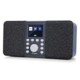 MangoKit MD5 Stereo DAB Radio mit Bluetooth,DAB Plus Radios,Digitalradios,UKW Radios,Tragbares Dab Radio,Küchenradio mit Netzbetrieb und Batterie,Farbdisplay,Alarme,Uhr,Schlummerfunktion-Dunkelgrau