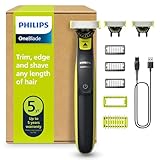 Philips OneBlade 360 Face & Body - Elektrischer Bartschneider, Rasierer und Bodygroomer zum Trimmen, Stylen und Rasieren, 3x 360 Klingen, 3x Trimmaufsätze (1,3,5mm), 2x Körperaufsätze, QP2824/31