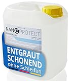 Nanoprotect Holz Refit | Holzreiniger und Holz-Entgrauer | 5 Liter für ca. 25-30 m² | Restaurieren ohne Schleifen | Frei von Oxalsäure