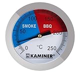 Grillthermometer Analog Fleischthermometer bis 250°C Grill Smoker Räuchern Ø 5 75 mm Edelstahl 1881