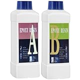 1200ml Epoxidharz Set, Epoxidharz mit Härte,Klares Selbstnivellierendes Blasenfreies Epoxy Resin, 1:1 Mischung Epoxidharz mit Härter für Schmuck, Formen, Wohnkultur, Untersetzer, Ornamente