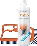FUGINATOR® Fugenbürste orange/blau inkl. Fugenreiniger 250 ml - Fugenreinigungsset - Bürste zur Fugenreinigung in Bad, Küche und Haushalt