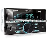 XOMAX XM-2R421 Autoradio mit Bluetooth I RDS I AM, FM I USB, AUX I 7 Beleuchtungsfarben einstellbar I 2 DIN