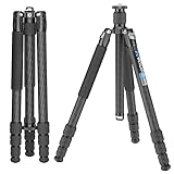 Professionelles Kohlefaser-Stativ, WEYLLAN 165,2 cm (65,2 Zoll), Einbeinstativ, 29 mm Reise-Stativ, Kohlefaser-Bein, professionelles tragbares Stativ für DSLR-Kamera, Sony, Nikon, Canon, Fuji (ohne