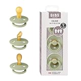 BIBS Try-it Colour 3 Pack Sage – Three Dummy Models (Colour, Colour with Symmetrical Teat and Colour with Anatomical Teat) Latex