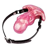 Soarvlorfy Silikon Oktopus Analdildo Tier Penis Mundknebel Verstellbarer Ball Gag Realistischer Dildo Mund Knebel SM Mundball Anal Plug Sex Bondage Fetisch Sex Toys für Männer Frau,Rosa,S