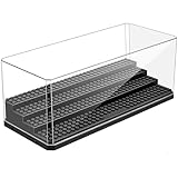 Zoelele Minifiguren Vitrine, 4 Layers Stapelbar Acryl Middle Display Box für Puppen, Staubdicht Display Storage Case für Figur Spielzeug Sammlung, Keine Montage Erforderlich (Schwarz)