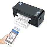 JADENS Bluetooth Etikettendrucker, DHL 4x6 Thermodrucker Ettikettendrucķer, Bluetooth Etikettiergerät Label Printer für Zalando, Amazon, Shopify, Barcode