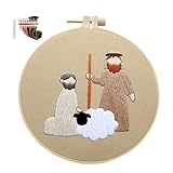 Krippenszene Stickset, Krippenszene Stickset, Anfänger-Szene Stickset, Weihnachtsstickerei-Sets für Krippenszene, Dekor für Anfänger mit Stickmustern