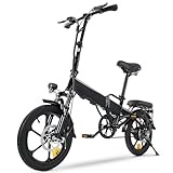 Finbike E-Bike Klappbar,16 Zoll Elektrofahrrad 7.8Ah Akku Diebstahlschutz,E-Faltrad mit 2.6H Schnellladung,250W Motor,3 Fahrmodi,Sitzhöhe Verstellbar,Reichweite Max 70km,Falt-Pedelec für Herren Damen