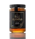 Olympus Land Roher Honig | Griechischer Thymianhonig | Natürlicher, Reiner, Kaltgepresster | Premium Qualität (500gr)