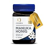 Cosana Manuka Honig 400 MGO + 500g – 100% Pur - Abgefüllt, versiegelt und zertifiziert in Neuseeland