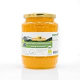 BIO Rohhonig von ImkerPur, nicht geschleudert oder erhitzt, enthält Blütenpollen, Bienenwachs und andere natürliche Bestandteile (1000 g Roher Honig BIO) (1000 g Roher Lavendel-Honig BIO)