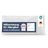 Blumtal® Milbenbezug Kissen 40x80 cm - Oeko-TEX zertifizierte Allergiker Bettwäsche Kissen 40x80 cm - Kissenbezug gegen Hausstaubmilben - Encasing Kissen 40x80 cm - Antiallergische Bettwäsche Kissen
