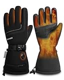 HEWINZE Beheizte Handschuhe für Männer/Frauen mit wiederaufladbarem Akku, elektrische Thermohandschuhe, wiederaufladbare Handwärmer, Winter-Outdoor-Aktivitäten